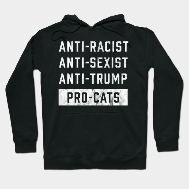 Anti Trump Funny Cat Lover Hoodie by mindeverykind